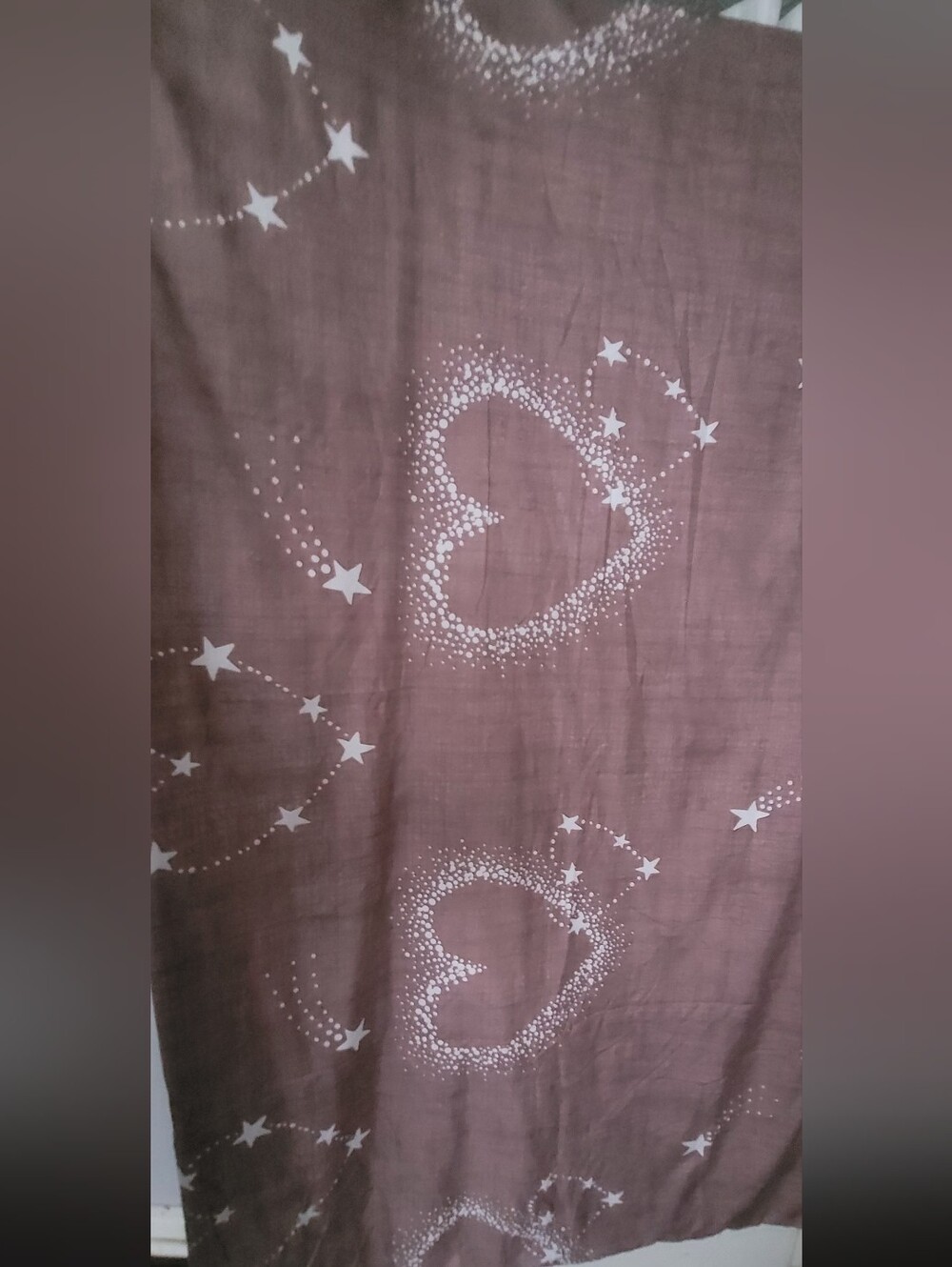 Pinkish Duvet Cover Star and Heart Print